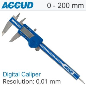 DIGITAL CALIPER 0-200MM/0-8' 0.01 METAL COVER