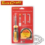 6 IN 1 SCREWDRIVER & 5MT STEEL MEASURING TAPE