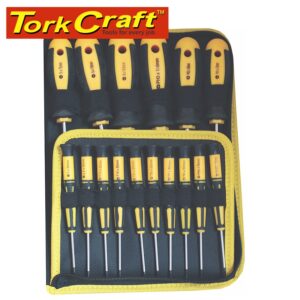 SCREWDRIVER SET 16 PC IN CANVAS BAG STANDARD & PRECISION SIZES INCL