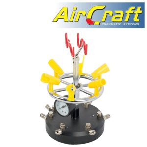 AIR BRUSH STAND (6) 6 PORTS & PRESSURE GUAGE